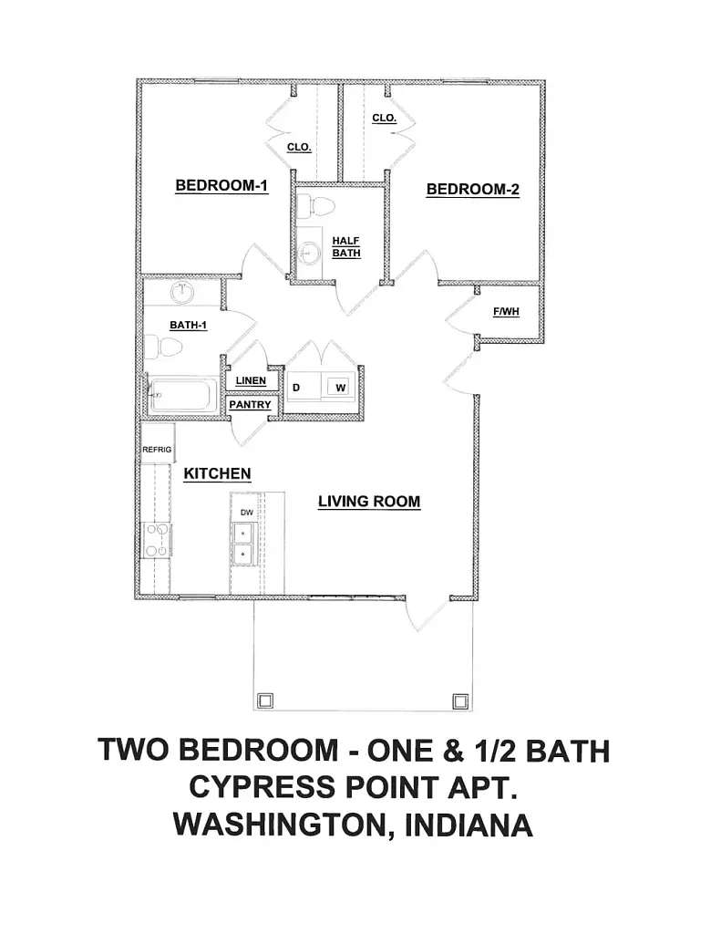 Floor plan 2 Bed