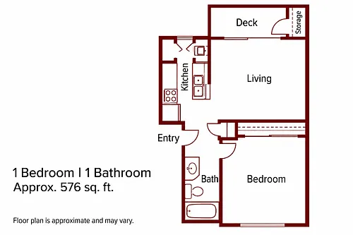 Floor plan 1X1 S