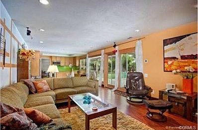 Custom metal and wood stair railing.