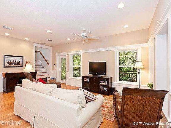 Enjoy our beautiful open living room with HD LCD TV