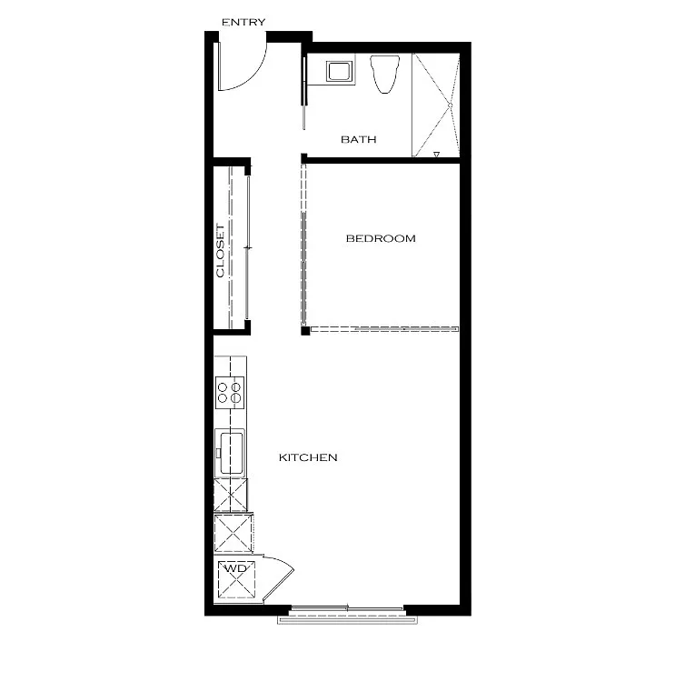 Floor plan Urban 1 Bedroom