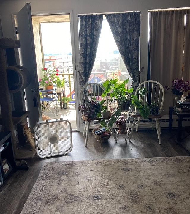 Living room opens to the deck for added space