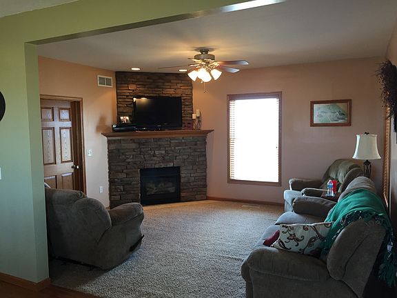 living room with fireplace