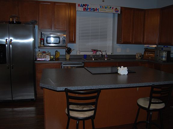 Kitchen with bar/island