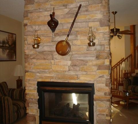 See thru fireplace