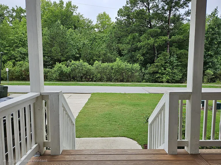 Greenspace in front of the home