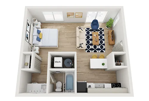 Floor plan The Hudson: INCOME-RESTRICTED