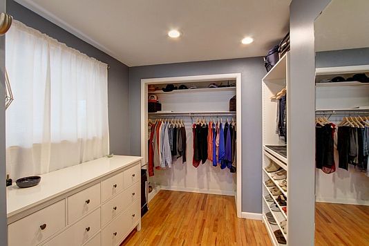 Walk in master closet