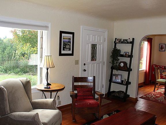 living room with view to dining area