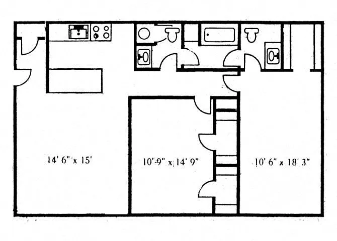 Floor plan 2 Bedroom Flat