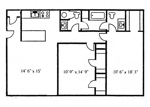 Floor plan 2 Bedroom Flat