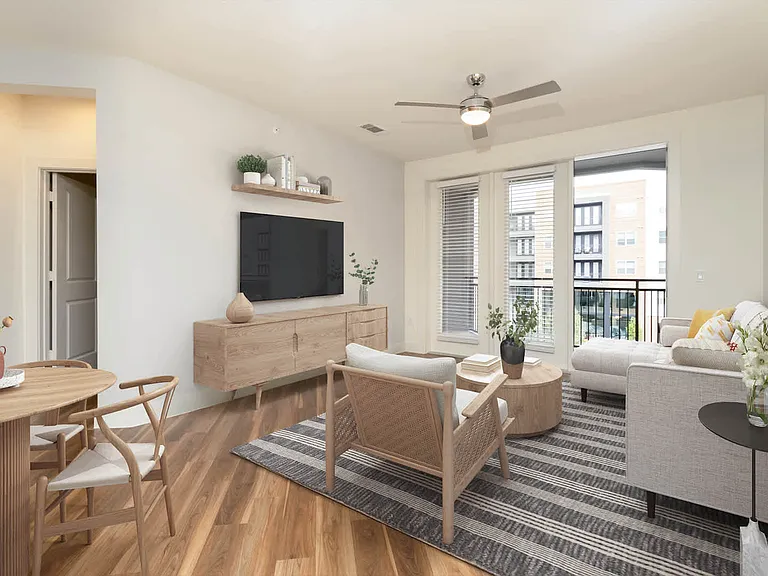 Living Room with Balcony and Hard Surface Flooring
