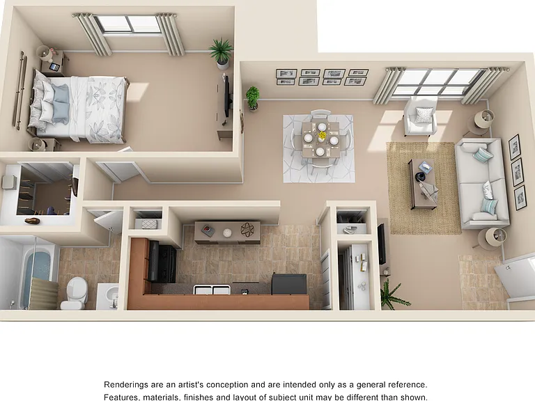 The Lily - 1 Bedroom - 1 Bathroom