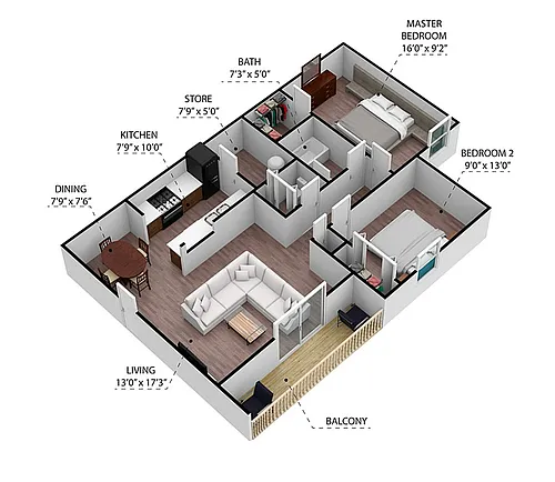 Floor plan The Kensington