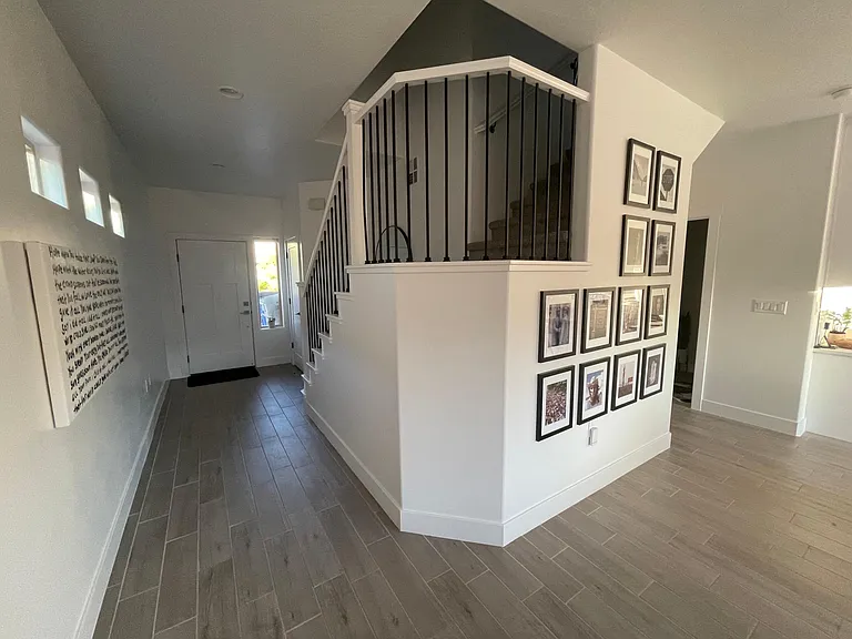 Looking toward the front door from the living room