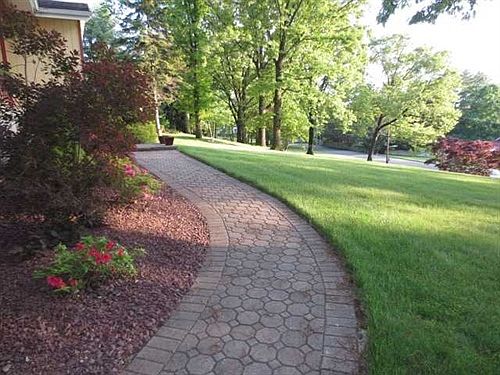 Walkway leading to front