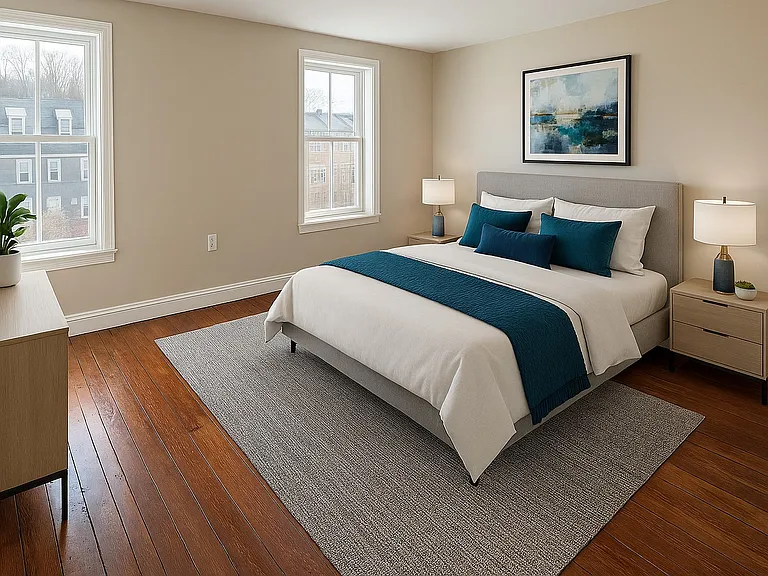 Rear 2nd floor bedroom with large closet