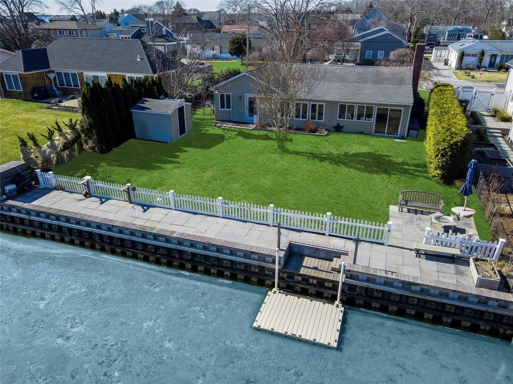  Bird's eye view of your deepwater dock and rear yard