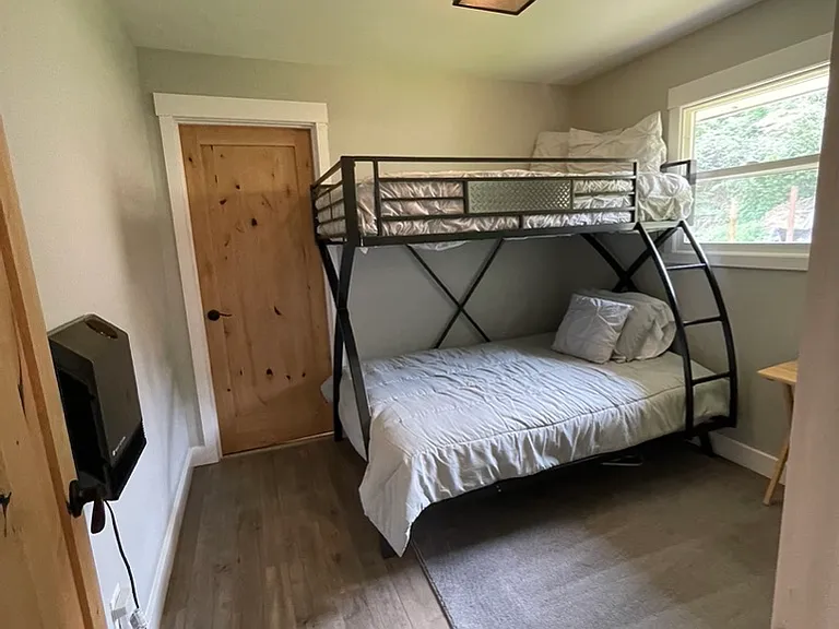 bedroom #2. Full size bunk below and trim on top.