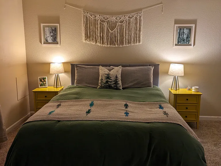 One of 2 bedrooms downstairs