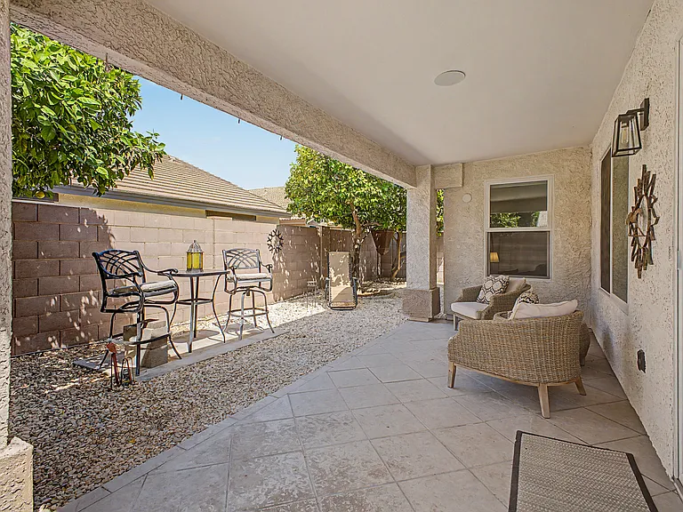 Outdoor patio with propane grill