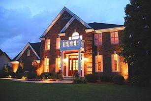 Exterior shot taken at dusk - great landscape lighting