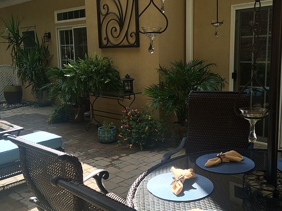 Large back paver patio