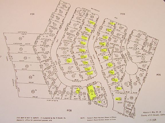 Plat map, yellow shows Conservancy around home