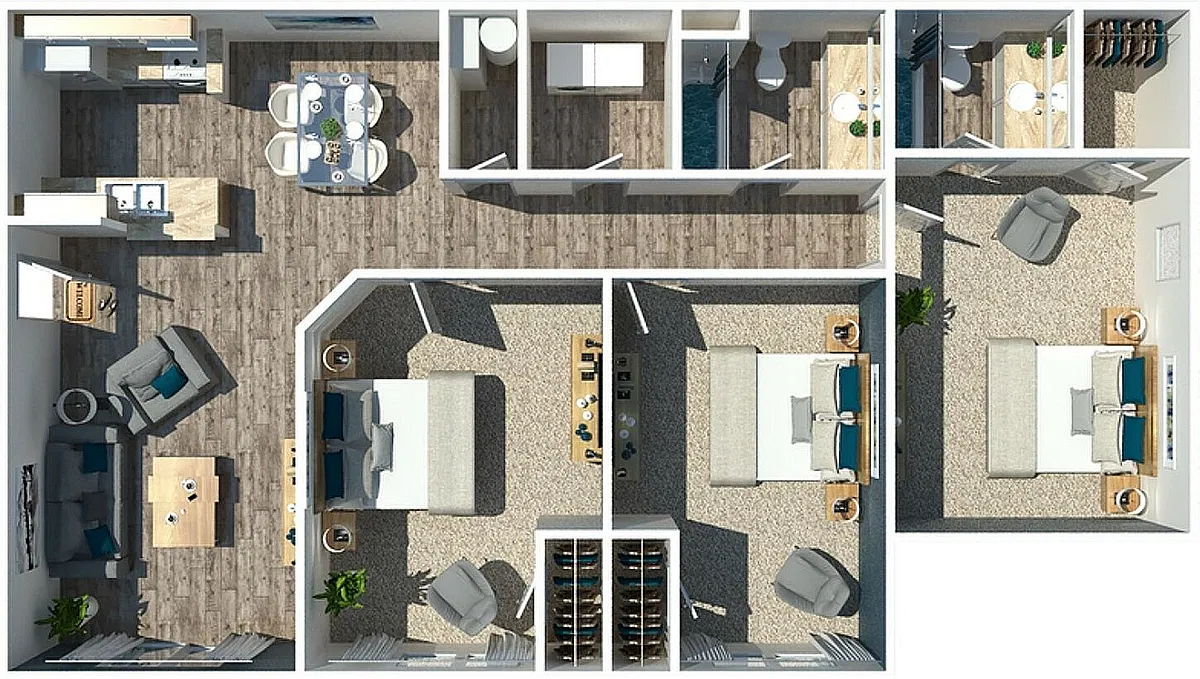 Floor plan 3X2 60