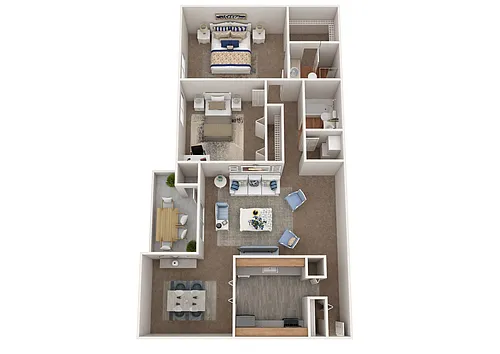 Floor plan VE 2 Bed 2 Bath