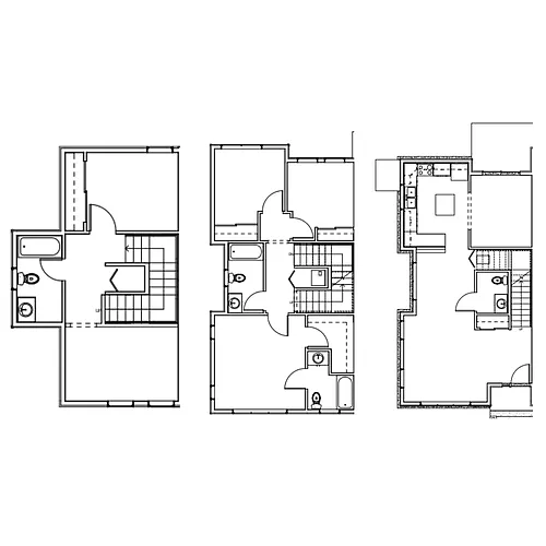 Floor plan 5x3.5 Town Home with Den