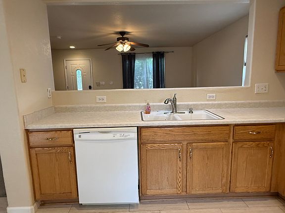 kitchen view into living room