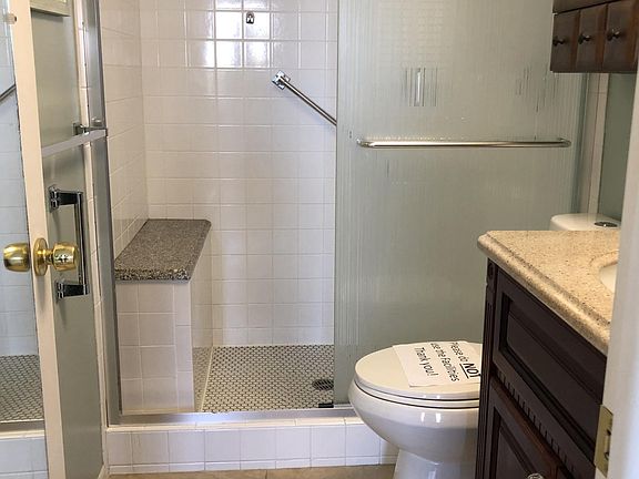 Master bath tiled floor newly renovated