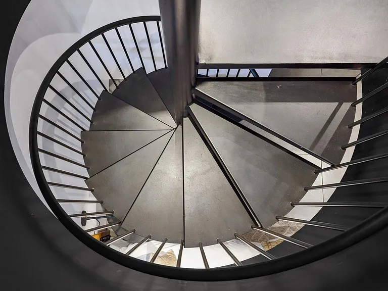 Custom metal stairwell.