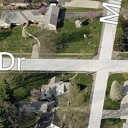 Aerial View Corner Lot