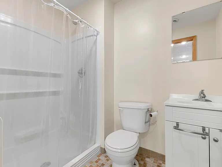 Lower-level bathroom