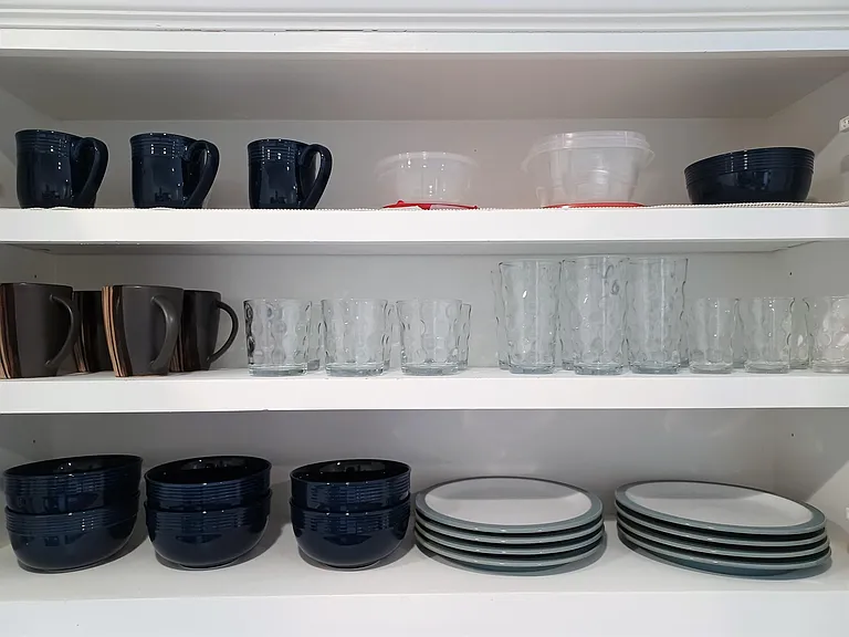 Fully Stocked Kitchen.