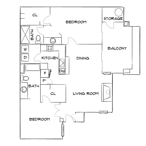 Floor plan Design 2B Premier