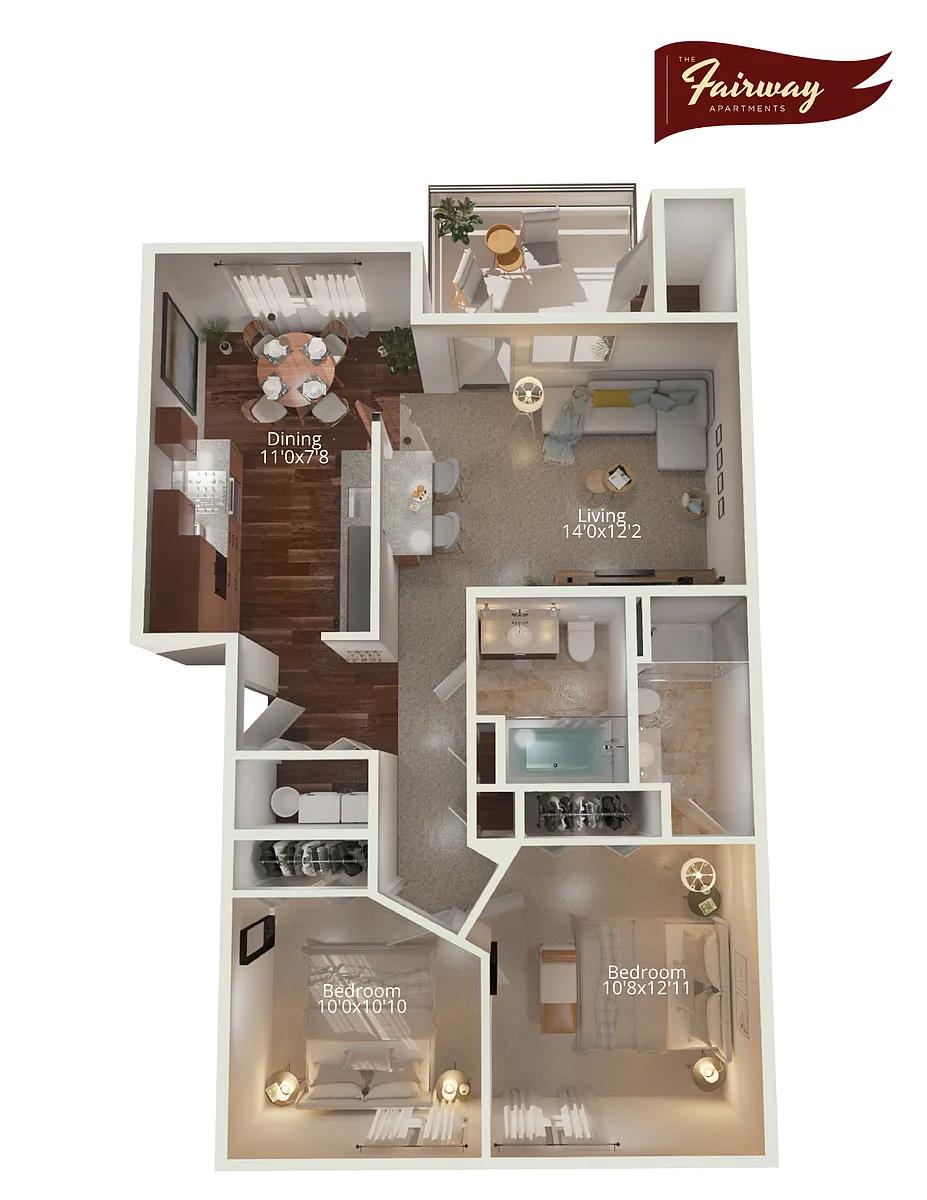 Floor plan Hook Shot (ADA)
