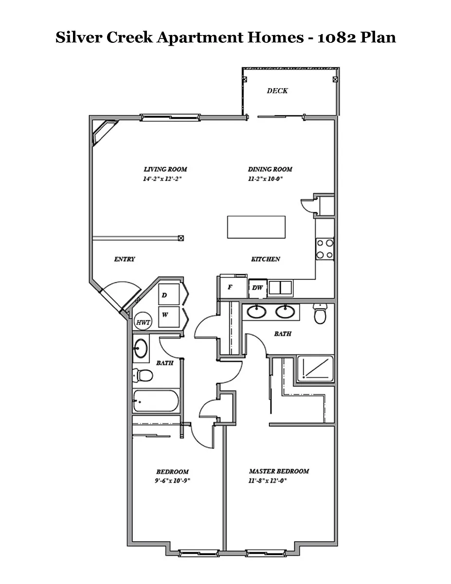 Floor plan Silver Creek 1082SF