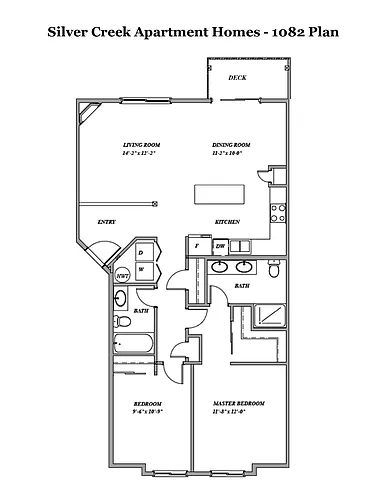 Floor plan Silver Creek 1082SF