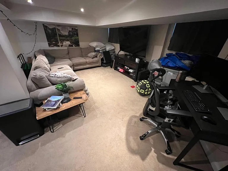 Basement can be used for extra living space, storage or an additional bedroom. Basement has its own full bathroom.