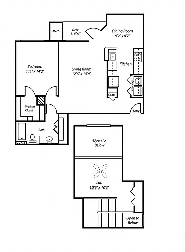 Floor plan A4L Middlesex Loft