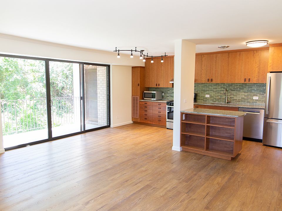 Balcony view, looking toward dining area, kitchen