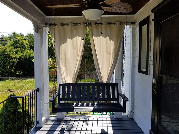 Porch swing and fan