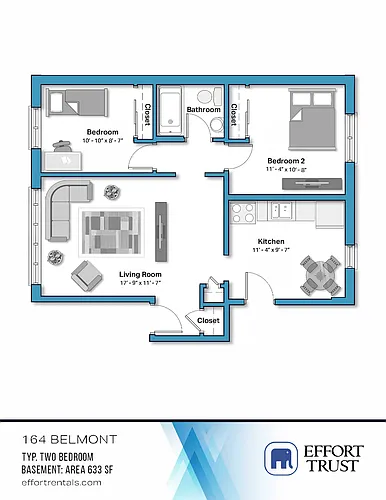 Floor plan Apartment - 2 Bedroom