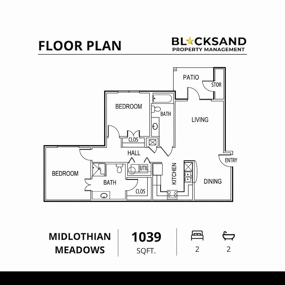 Floor plan 2 Bedroom