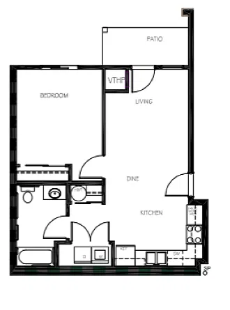 Floor plan 1 Bedroom