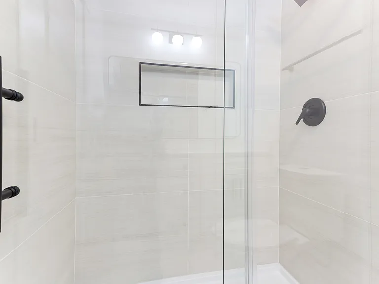Walk-in shower in bathroom for bedroom two