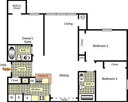3/2 Floor Plan 3/2 Floor Plan